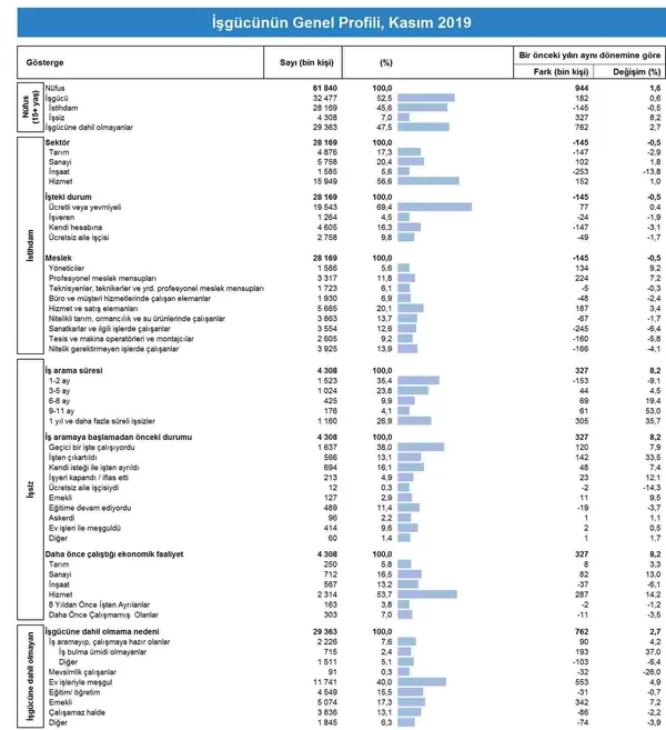Son dakika: 2019 Kasım dönemi işsizlik rakamları açıklandı-8