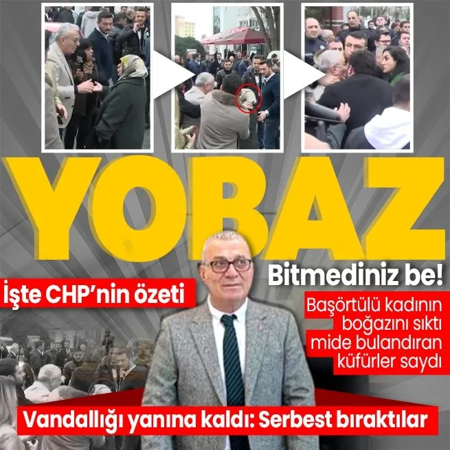 CHP Büyükçekmece Belediye Başkan Yardımcısı Hasan Akkuştan başörtülü kadına saldırı! Boğazını sıktı iğrenç küfürler etti: Sanane ulan...