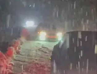 Kar yağışı arttı yaylada 8 kişi mahsur kaldı