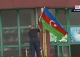 A Haber Karabağ'da! Vatandaşlar Azerbaycan bayrakları asıyor