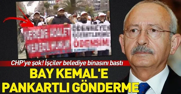 CHP’li Avcılar Belediyesi’nde maaşını alamayan işçiler ayaklandı! Kılıçdaroğlu’na pankartlı gönderme