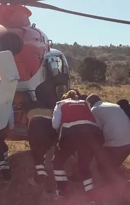 Ambulansa yerini dumanla bildirdi!