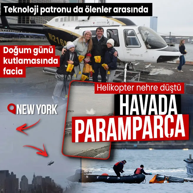 ABD’de helikopter Hudson Nehrine düştü: Teknoloji patronu hayatını kaybetti