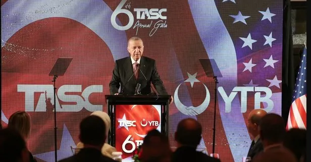 Başkan Erdoğan, TASC tarafından düzenlenen akşam yemeğinde açıklamalarda bulundu