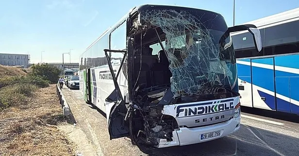 Anadolu Otoyolu'nda otobüsün kamyona çarpması sonucu 7 kişi yaralandı!