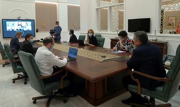 Son dakika: Sağlık Bakanı Fahrettin Koca Toplum Bilimleri Kurulu Toplantısı'na başkanlık etti-1