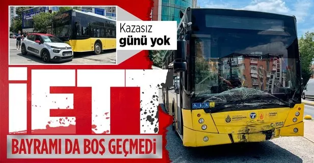 Kadıköy’de İETT otobüsü kaza yaptı