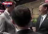 Çin Devlet Başkanı Şi Cinping Kanada Başbakanı Justin Trudeau'yu azarladı! İşte o anlar