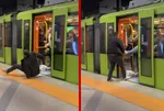 Bursa'da korku dolu anlar! Yaka paça metrodan atıldı