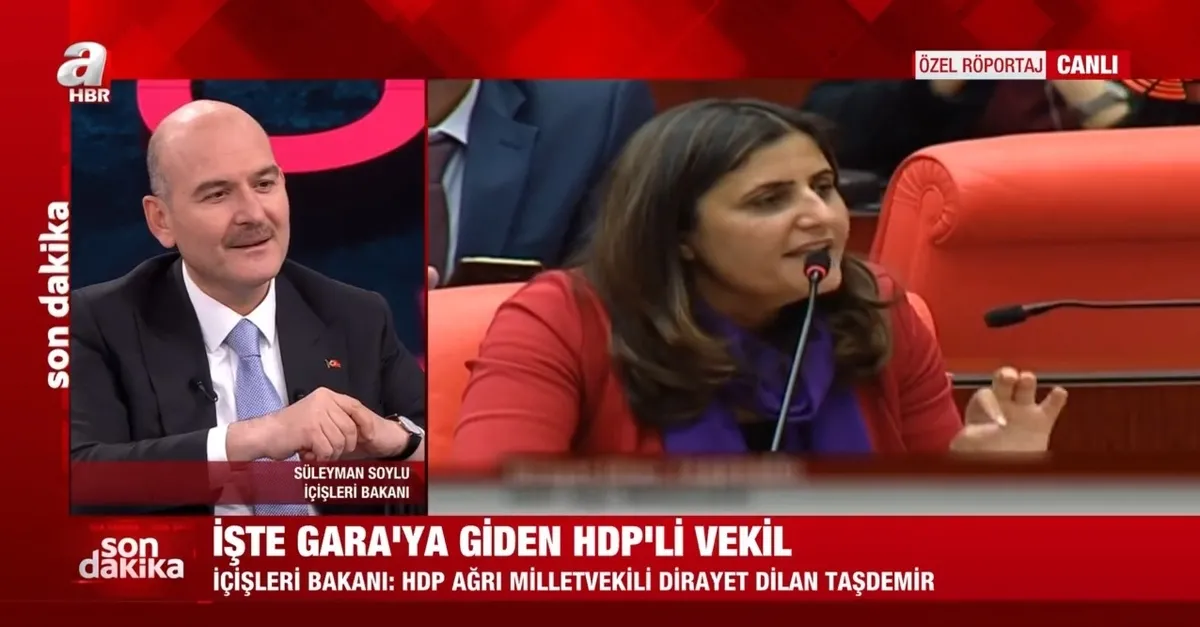 İçişleri Bakanı Süleyman Soylu A Haber'de açıkladı: Gara'ya giden isim HDP'li Dirayet Dilan Taşdemir