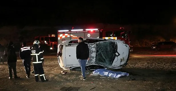 Kütahya’da şarampole devrilen otomobilin sürücü öldü