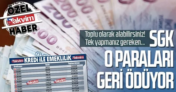 Emeklilik için primi eksik olanlar dikkat! SGK o paraları toplu ödüyor