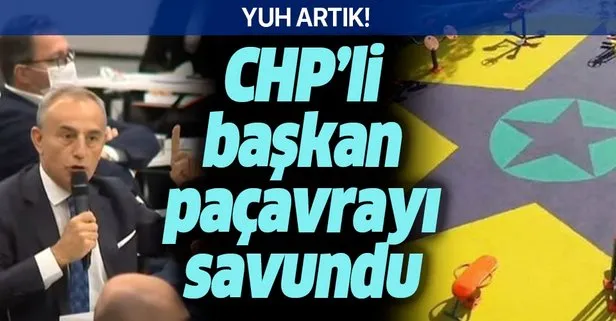 Küçükçekmece’nin CHP’li Belediye Başkanı Kemal Çebi, parka yapılan PKK paçavrasını savundu