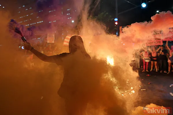 Netanyahu'ya tepkiler dinmiyor! On binlerce İsrailli sokaklara akın etti! Ana yollları trafiğe kapattılar - 9