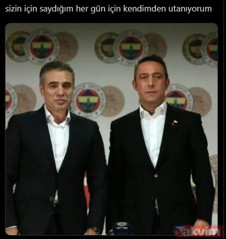 Derbi sonrası Ali Koç ve Ersun Yanal'a istifa çağrısı: Teşekkürler Ali Koç bu utancı bize yaşattığın için - 2