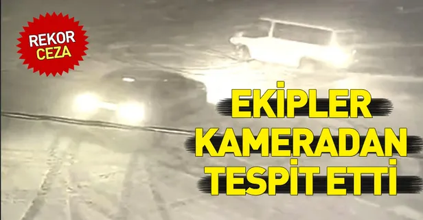 Elazığ'da karda "drift" yapan sürücülere para cezası