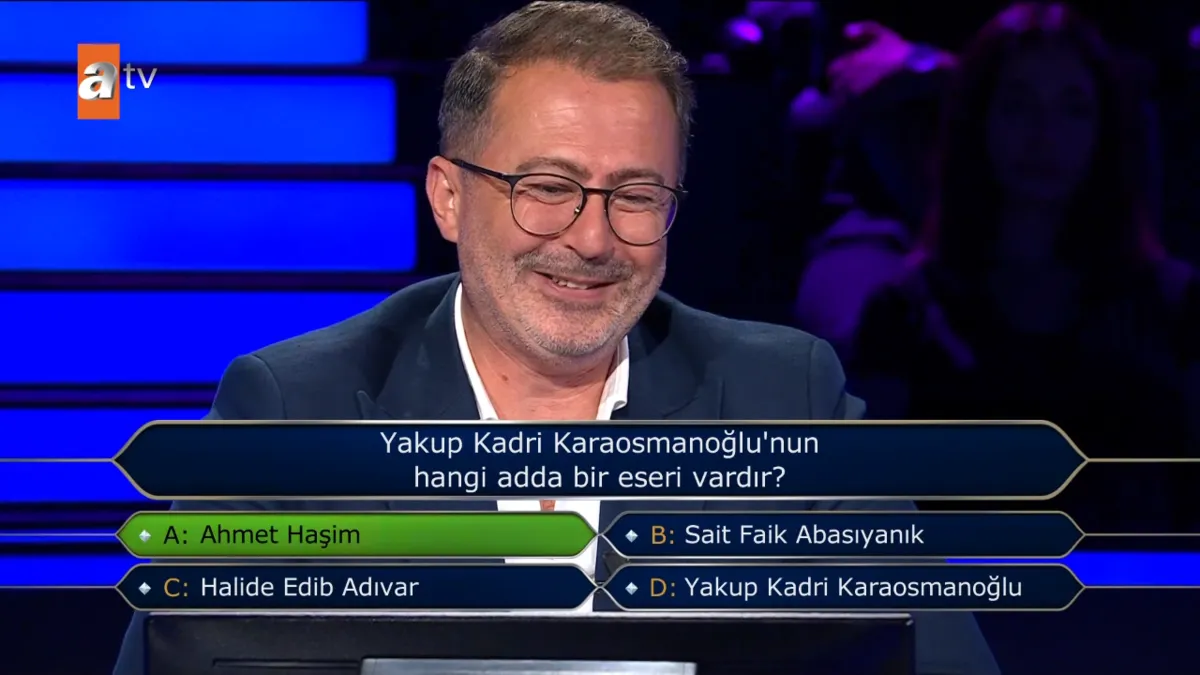 Abdurrahman Günay edebiyat sorusunu düşünüyor Kim Milyoner Olmak İster'de edebiyat hocasının zor anları: "Eyvah eyvah hocam!"-3