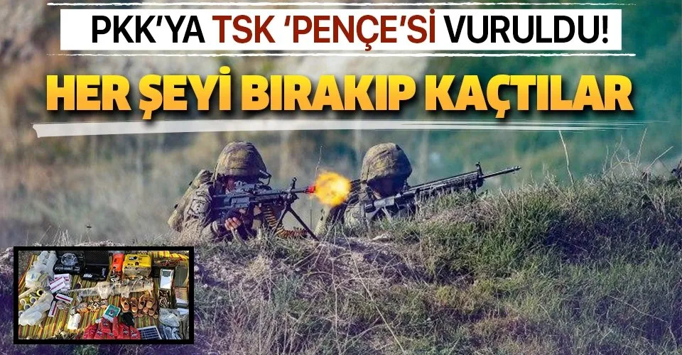 PKK'ya TSK 'Pençe'si vuruldu! Her şeyi bırakıp kaçtılar...