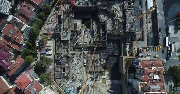 AKM inşaatında son durum havadan görüntülendi