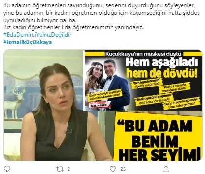FOX sunucusu İsmail Küçükkaya'nın maskesi düştü, eski eşi Eda Demirci'ye destek yağdı! "Dayakçı İsmail'i teşhir ediyoruz" - 13