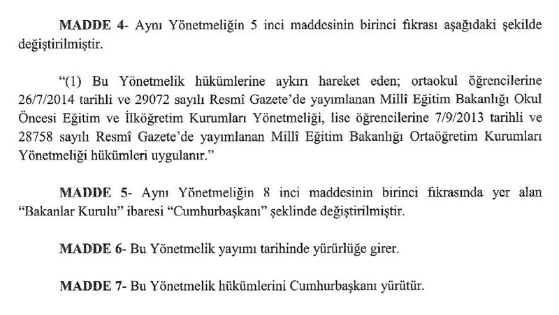 Resmi Gazete'de yayımlanan karar (Resmi Gazete internet sitesi/Ekran görüntüsü)