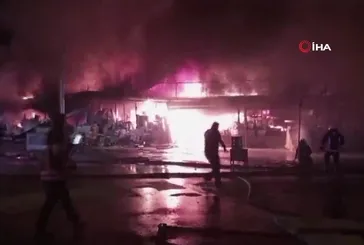 Malatya'da konteyner çarşıda yangın!