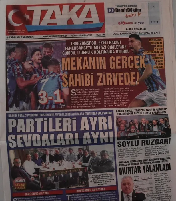 Trabzonspor'un Fenerbahçe zaferi yerel basının manşetlerinde: Lider olunmaz doğulur koçum!-7