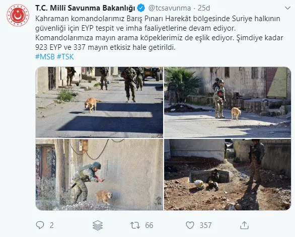 MSB'den Barış Pınarı Harekatı açıklaması: 923 EYP ile 337 mayın etkisiz hale getirildi-1