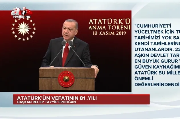Başkan Erdoğan: Ne Atatürk'ü ne de Cumhuriyet'i istismarcı zihniyete terk etmeyeceğiz