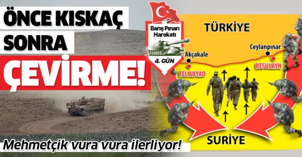 Barış Pınarı operasyonunda teröristlere kıskaç: Kuzeye süpürme harekâtı