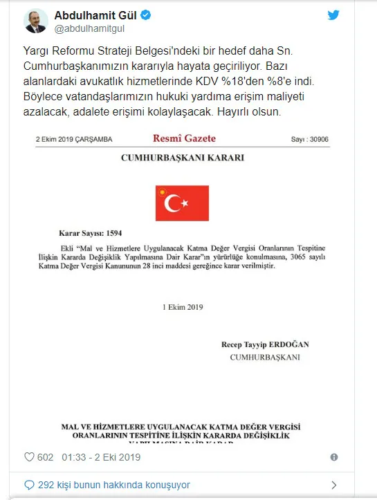 Son dakika:Başkan Erdoğan'ın kararıyla KDV bugün itibarıyla düşürüldü! Resmi Gazete'de yayımlandı!-1