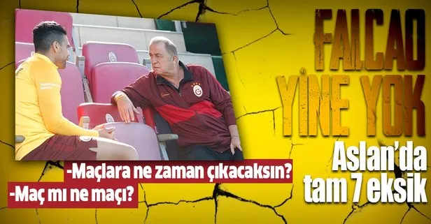 G.Saray'ın Rize kadrosunda tam 7 eksik! Falcao...