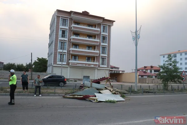 Önce 40 derece sıcaklık sonra fırtına ve yağış! Iğdır’da çatılar uçtu - 7