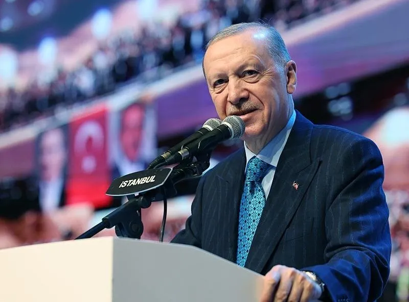 Başkan Recep Tayyip Erdoğan, Haliç Kongre Merkezi'nde düzenlenen 21 Mart Nevruz Günü Anma Programı'nda konuşma yaptı. (AA)