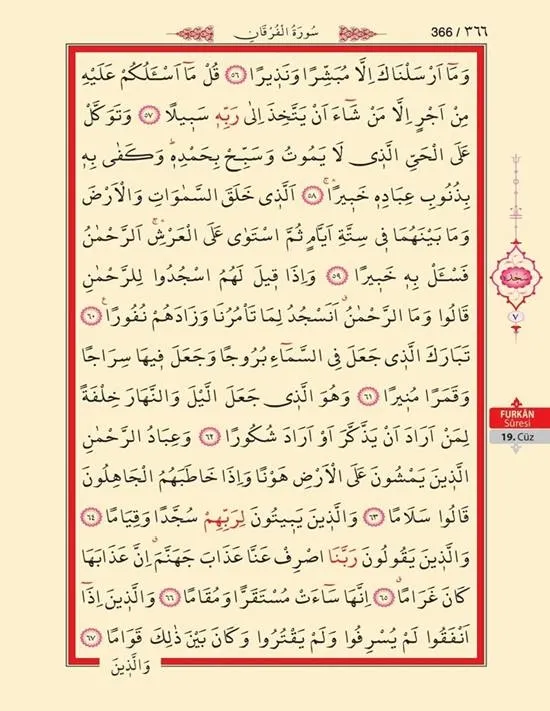 Furkan Suresi - Furkan Suresi 74. Ayet - Furkân Suresi Anlamı, Tefsiri, Türkçe ve Arapça Okunuşu - Furkân Suresi Dinle Oku-9