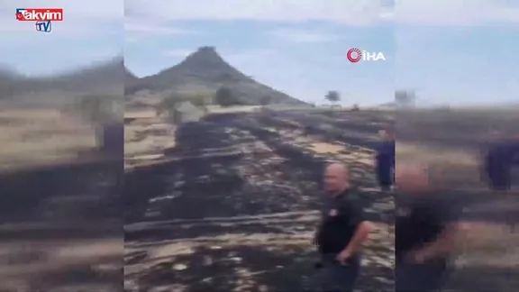 Konya’da anız yangını ormana sıçradı