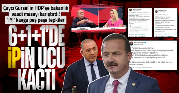 CHP'nin HDP'ye bakanlık vaadi masada kriz çıkardı! Gürsel Tekin'e İYİ Parti ve CHP'den peş peşe tepkiler