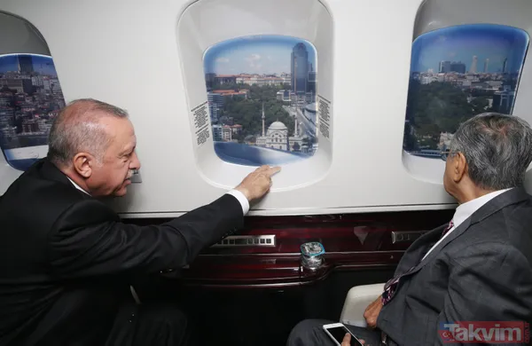 Başkan Erdoğan Malezya Başbakanı Muhammed'e İstanbul'u havadan tanıttı - 11
