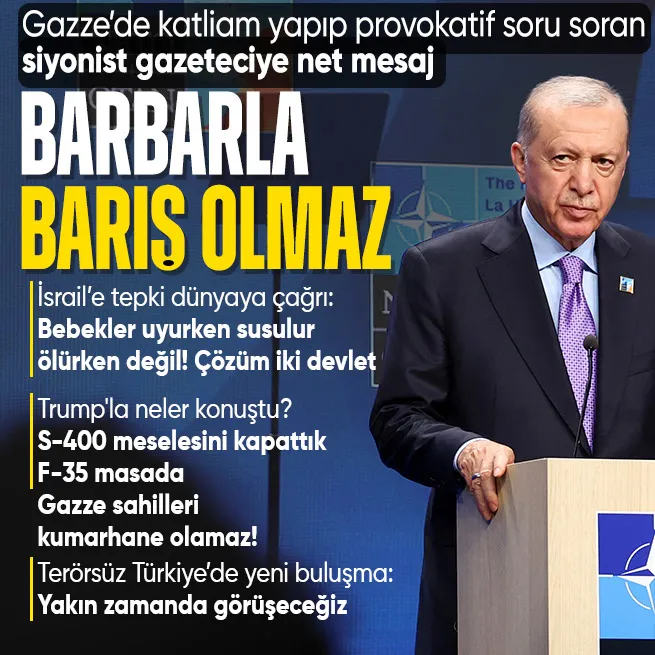 Başkan Erdoğan’dan NATO Zirvesi’nde İsrail’e tepki dünyaya çağrı: Bebekler uyurken susulur ölürken değil