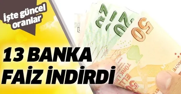 Ziraat, Halkbank ve Vakıfbank ile 13 banka faiz indirdi!