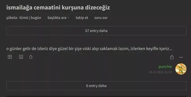 1670863105986.jpeg İnternetin lağım çukuru Ekşi Sözlük'den yeni skandal! İslami kurum ve kuruluşları hedef alarak tehdit savurdular-5