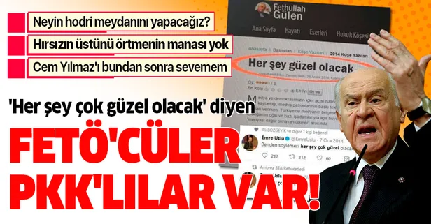 Son dakika: Bahçeli'den İmamoğlu'na slogan tepkisi: 'Her şey çok güzel olacak' diyen FETÖ'cüler, PKK'lılar var!