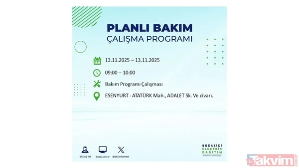 Mahallen listede olabilir! İstanbul'da büyük elektrik kesintisi: BEDAŞ 13 Kasım için saat verdi - 27