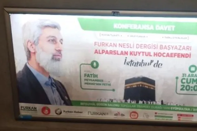 CHP'li İBB panolarında terör destekçisi FETÖ sempatizanı örgüt lideri Alpaslan Kuytul ilanları