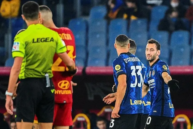 Hakan Çalhanoğlu'ndan Roma-Inter maçında geceye damga vuran gol!-3