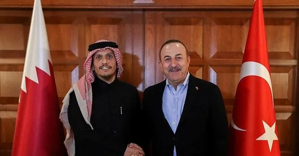 Son dakika: Dışişleri Bakanı Çavuşoğlu Katarlı mevkidaşını kabul etti