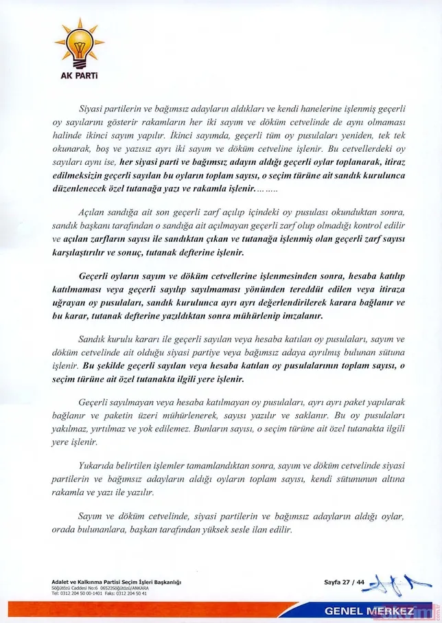 İÅte  AK Parti İstanbul seçimlenin iptali için YSK'ya verdiÄi 44 sayfalık olaÄanüstü itiraz dilekçesi