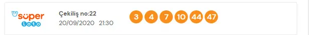 20 Eylül Süper Loto çekiliş sonuçları için tıklayınız - Milli Piyango online Süper Loto sonucu kazanan numaralar ekranı-1