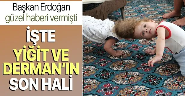 Başkan Erdoğan güzel haberi duyurmuştu! Antalyalı siyam ikizleri Derman ve Yiğit Evrensel’den yeni fotoğraf