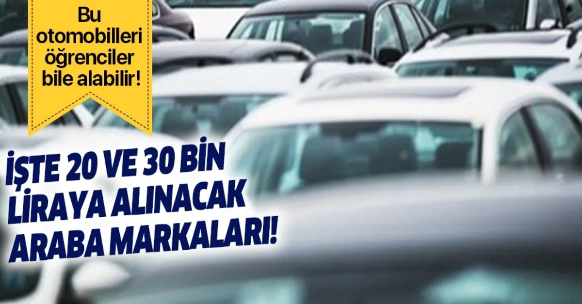 20 Ve 30 Bin Liraya Satilik Sahibinden En Ucuz Otomobil Markalari Ekim Ayi En Uygun Ikinci El Araba Modelleri Takvim